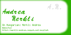 andrea merkli business card